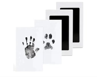 Baby Footprint kit - Inkless print kit hand and footprint - take lovely footprint and handprint safe