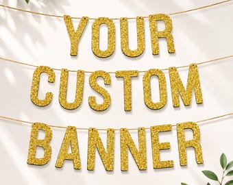 LARGE Personalised Custom Banner Bunting Handmade Party Decorations Customised