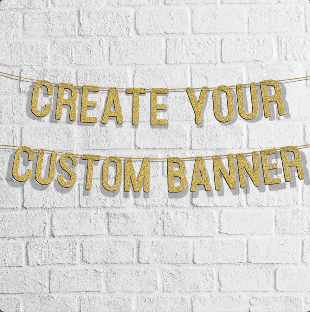 LARGE Personalised Custom Banner Bunting Handmade Party Decorations ...