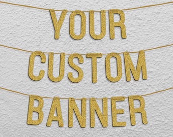 LARGE Personalised Custom Banner Bunting Handmade Party Decorations Customised