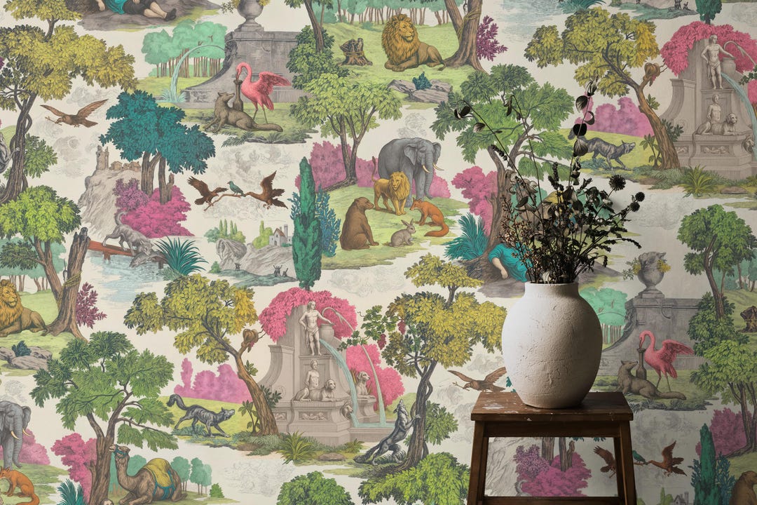 Versailles Grand Folie Wallpaper Cole Son Design Featuring Animals versailles-grand-folie-wallpaper-cole-son-design-featuring-animals