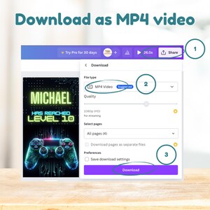 Editable Video Game Birthday Invitation, Gaming Invitation, Video Game Invitation, Kids Invitation, Video Invitation, Animated Invite, Canva - Download as Mp4 video
