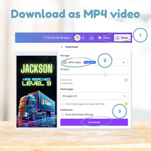 Editable Video Game Truck Birthday Party Invitation, Video Game Animated Invite, Boy Gaming Invitation, Video Game Invitation Canva Template - Download as Mp4 video