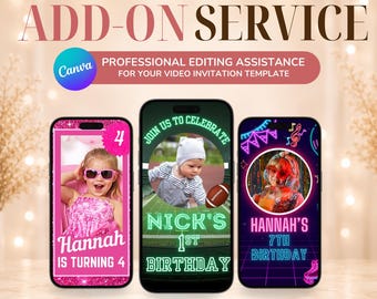 Add-On Template Customization Service for Video Invitation Template