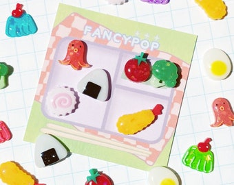 bento box earring studs - build your own mix and match bento lunch jewelry set!