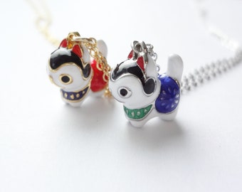 inu hariko necklace, choose from gold or silver