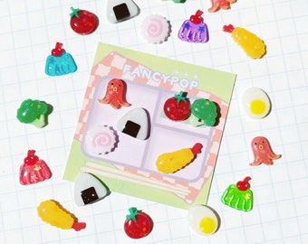 bento box earring studs - build your own mix and match bento lunch jewelry set!