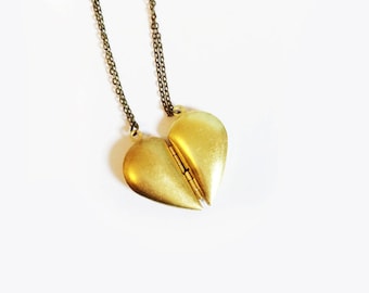 best friends necklace, my other half heart locket necklace set