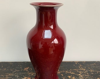 Stylish Large Chinese Sang De Boeuf Vase, Probably 20thC