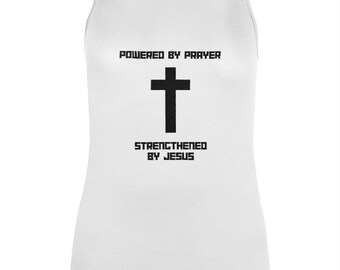 Impulsado por la oración, fortalecido por el texto de Jesús Black Cool Vest para mujer