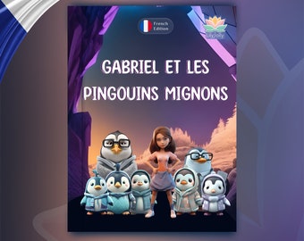 Livre pour enfants personnalisé, pingouins mignons, cadeau pour filleul, petit-enfant, cadeau pour nièce, Livre d'histoires personnalisé