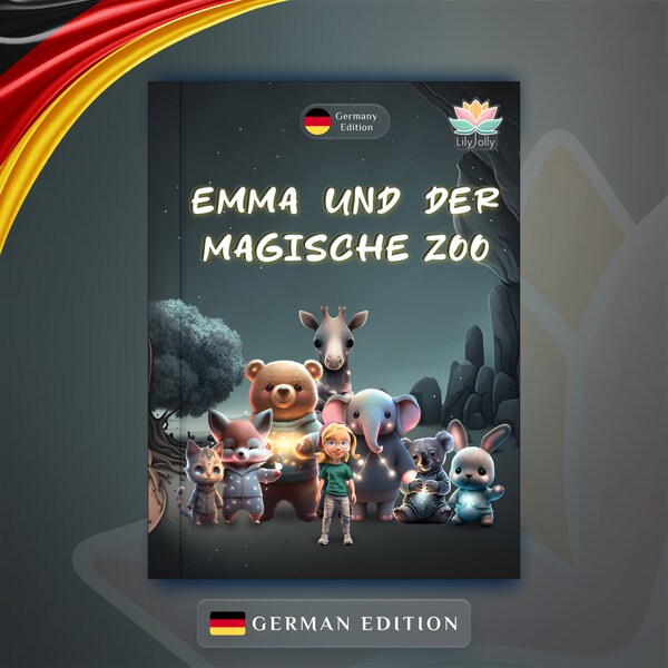 Personalisieren Buch für 3 bis 9 Jahre - Personnalisé Kindergeburtstag Buch,Prénom Personalisierung,besondere Geburtstagsgeschenk,magischen Zoo