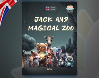 Personalizza libro per bambini dai 3 ai 9 anni - Libro di compleanno personalizzato per bambini, personalizzazione del nome del bambino, regalo di compleanno speciale, zoo magico, animali