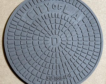 Manhole Cover Coaster Set Jar Opener Silicone City Themed Urban Home Decor Gift