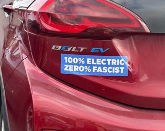 Anti Tesla Electric Car Sticker EV Pride Bumper Decal Not All EVs Are Teslas