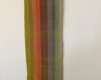 Rainbow tencel scarf, handwoven