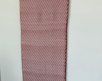 Brown and white tencel scarf