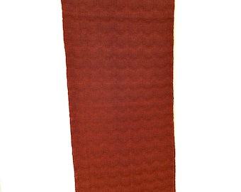 Scalloped brown tencel scarf