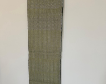 Green and silver tencel scarf