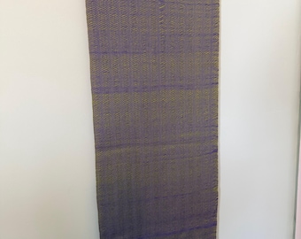 Green and purple undulating twill scarf