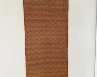 Scalloped golden green tencel scarf