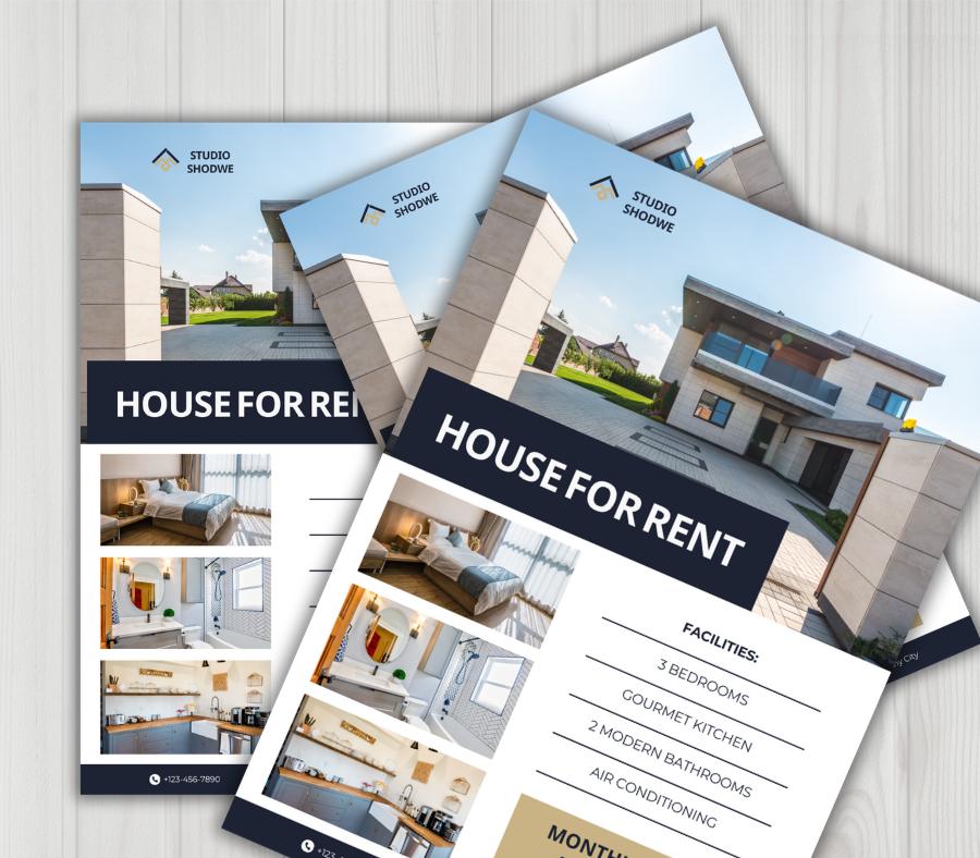 House for Rent Flyer, for Rent Flyer, House for Rent Advertisement ...