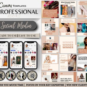 Fashion ecommerce product Fashion Insta Women & Mens Clothing Brand business CANVA Instagram Facebook social media aesthetic post templates