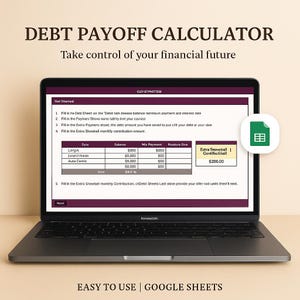 借金返済計算機 Google スプレッドシート、Excel スプレッドシート スノーボール自動トラッカー、デジタル借金返済、財務予算計画
