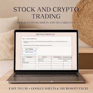 Stock Crypto Investment Tracker Spreadsheet Trading Journal Tracker Crypto Watchlist Personal Finance Planner Google Sheets Budget Template
