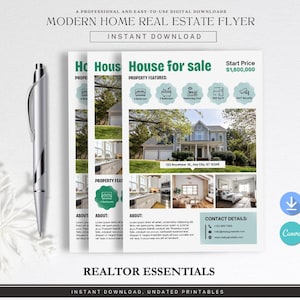 Realtor Flyer, Selling Real Estate Flyer, Canva Real Estate Template Printable, Home Selling Flyer, Realtor Flyer, Real Estate, New Listed