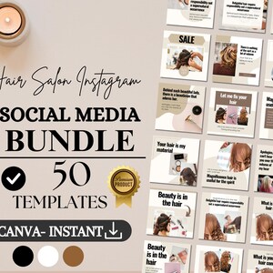 Hair Stylist Boho Instagram Templates | Hair Salon Canva Instagram Templates | Hairdresser | Haircare | Social Media Templates