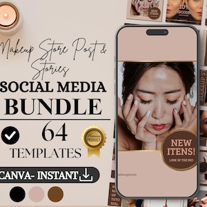 Makeup Artist Instagram Template | Luxury, MUA Quotes | MUA Post | Canva Template | Social Media Templates Canva | Beauty Salon | Modern