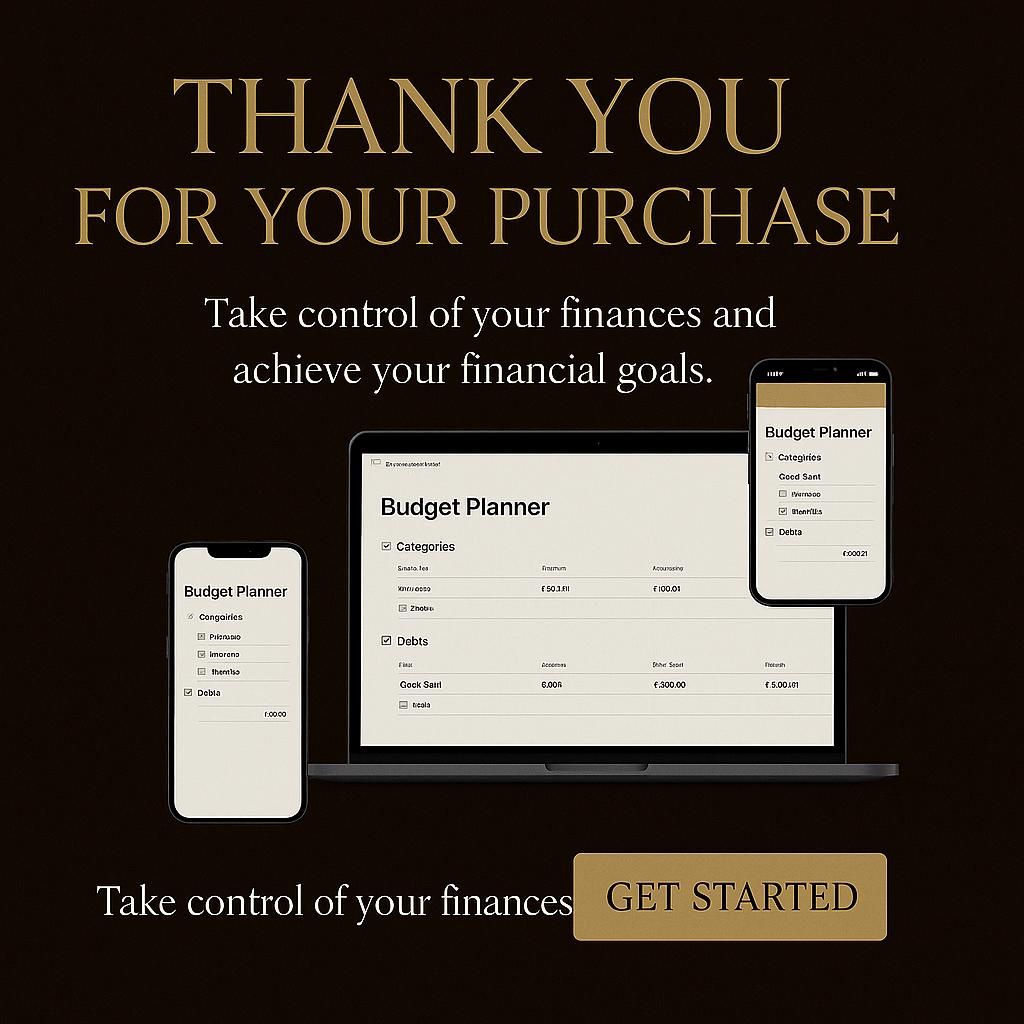 Notion Budget Planner Template | Digital Finance Tracker | Monthly ...