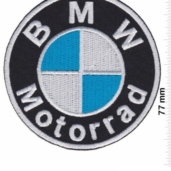 Badge ricamato con logo Bmw Motorrad applicato con ferro da stiro