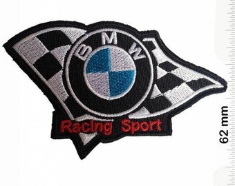 Applicazione termoadesiva con stemma ricamato BMW Racing Sport