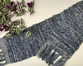 Hand-Spun Knitted Scarf - Blended Fibres