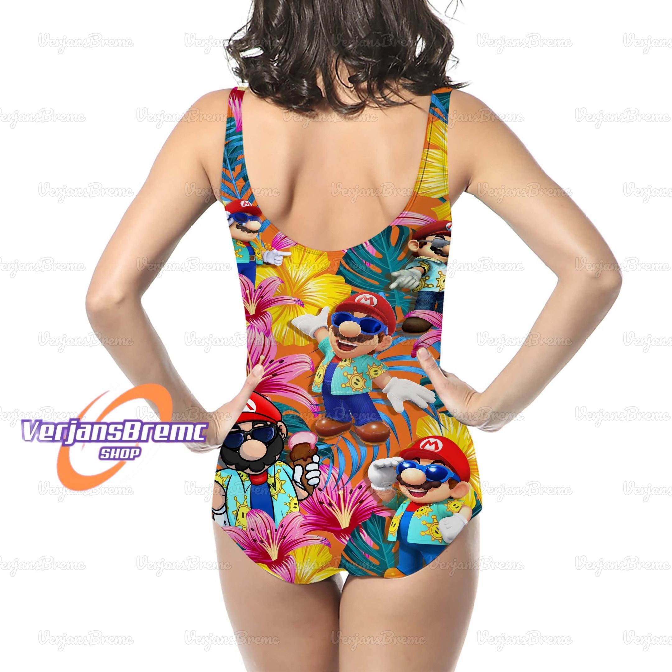 Mario Swimsuit, Super Mario Swimwear, Super Mario Swimsuit, Mario Bros