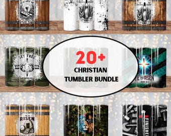 Christian Man Of God Tumbler Bundle 20oz Skinny Tumbler Sublimation Png Bundle, Religious Tumbler Wrap, Bible Verse Design, Digital Download