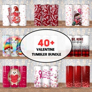 40+ Valentines Day Tumbler Wrap Bundle, Valentine Sublimation, Valentines Tumbler, Valentines Sublimation Designs, Valentine Tumbler PNG