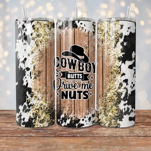 Watercolor Cowboy Tumbler Wrap PNG: 20oz Skinny Sublimation Design (Digital Download