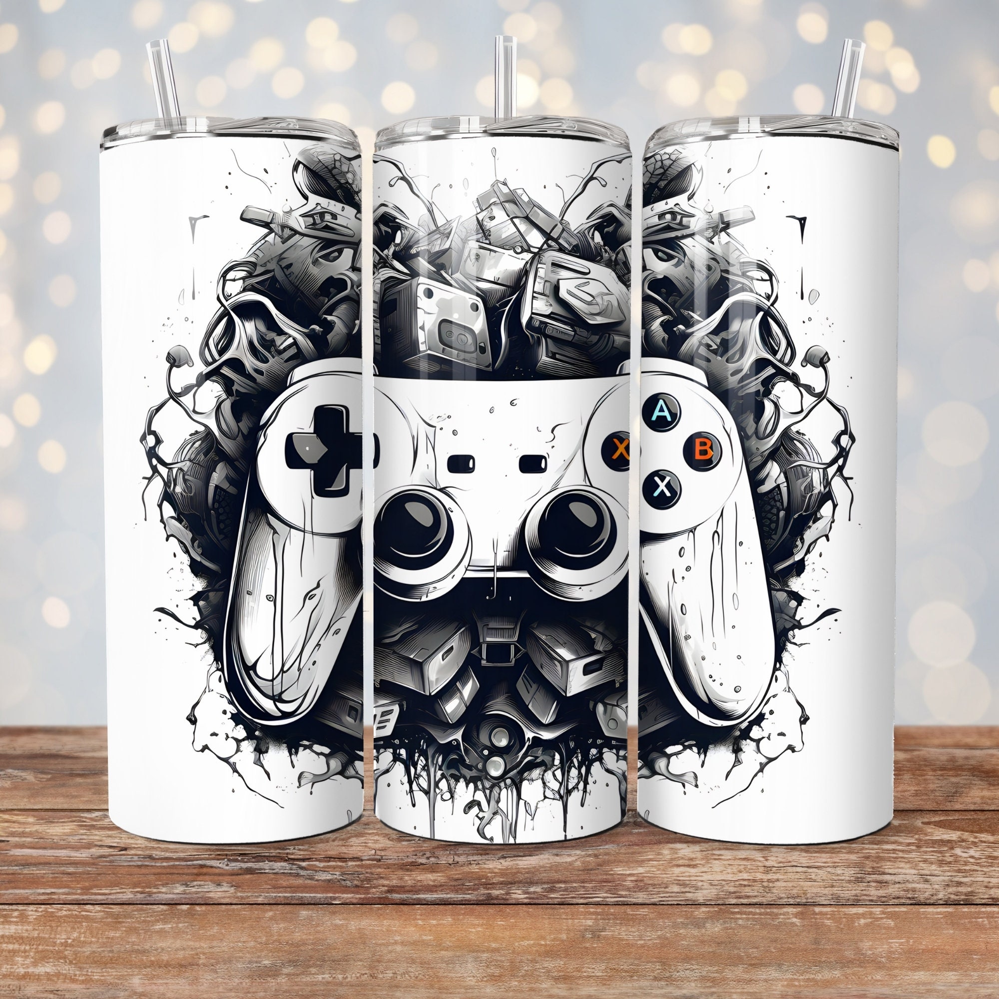110+ Gamer Tumbler Wrap Bundle, 3D Game Controller Tumbler Wrap, Video ...
