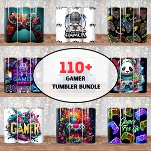 Puede incluir: Un conjunto de más de 110 vasos temáticos de jugadores. Los vasos presentan varios diseños, incluyendo un panda con auriculares, un jugador con un mando y un logotipo de jugador de neón. Los vasos son perfectos para jugadores de todas las edades.