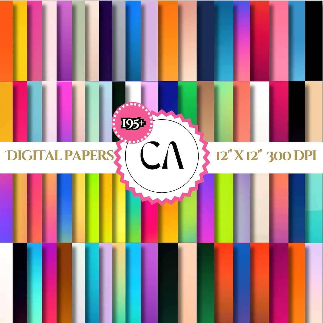 195+ Gradient Digital Paper, Gradient Color Digital Papers, Neon ...