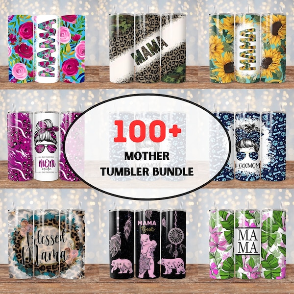100+ Mother Tumbler Wrap Bundle, Mom Tumbler Wrap Design, Straight Mother's Day Tımbler Sublimation, Mama Design, Mom Life PNG Download