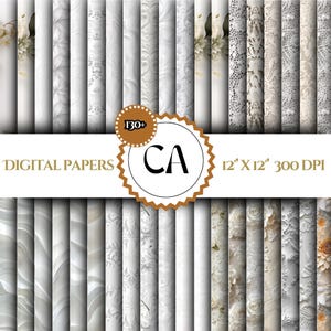 Sfondo damascato in carta digitale per matrimonio bianco SENZA CUCITURE, motivo in pizzo elegante, stampabile, invito salva la data, principessa in rilievo