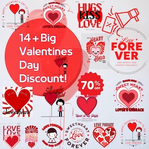 14+Retro Valentine&#39;s Day svg, Lovely Valentines svg png Bundle, Groovy Valentine Png Retro Valentine svg, Valentines Sublimation Design
