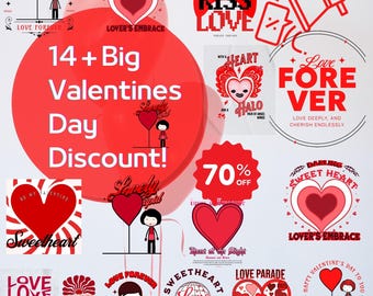 14+Retro Valentine's Day svg, Lovely Valentines svg png Bundle, Groovy Valentine Png Retro Valentine svg, Valentines Sublimation Design