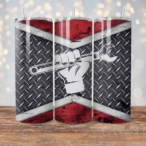 Mechanic Tumbler Sublimation Design: Toolbox Wrap (20 Oz Skinny Tumbler) (PDF)