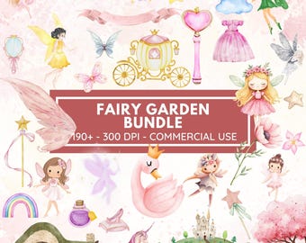Pink Woodland Fairy clipart, betoverd bos, schattige aquarel pastel feeën, eerste verjaardag illustraties, baby shower clipart digitale DOWNLOAD