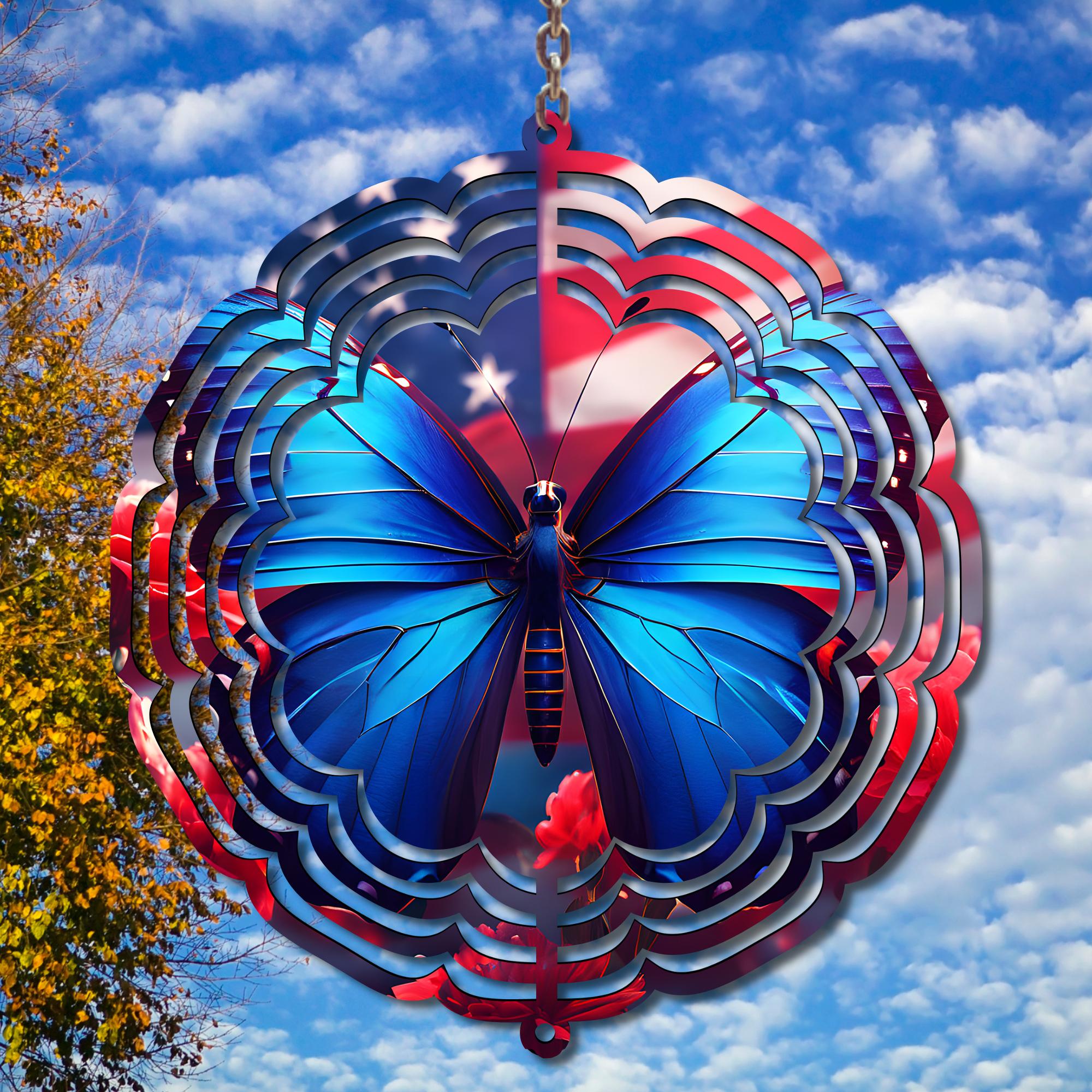 Butterfly Wind Sim Butterflies Wind Spinner Bundle, Wind Spinner Png, Sublimation Design ...